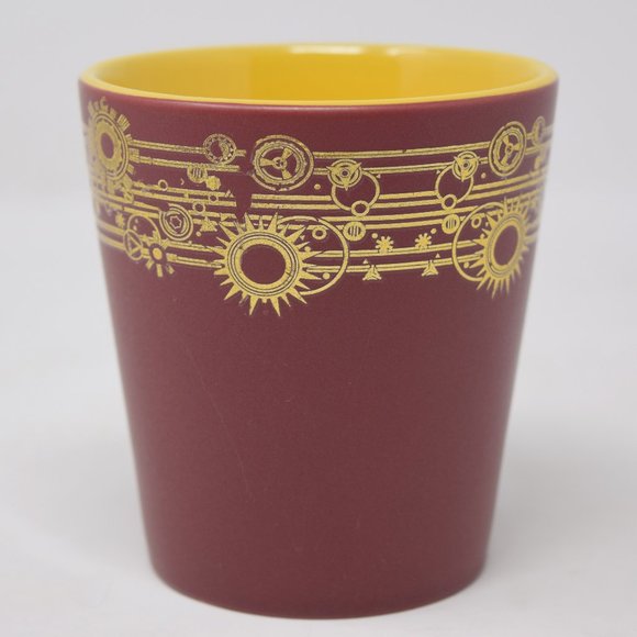Empire State Building Coffee Mug Matte Maroon Red Glossy Yellow Gold Rare 11 oz - Picture 4 of 12